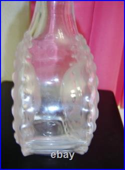 Lalique France Vintage Parme Glass Decanter Signed