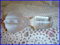 Lalique France Vintage Parme Glass Decanter Signed