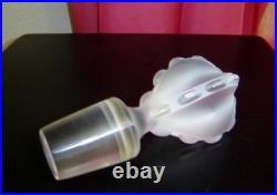 Lalique France Vintage Parme Glass Decanter Signed