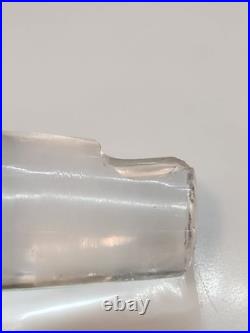 Larve Vintage Cranberry Art Glass Decanter Beautiful Etching On The Bottle NICE