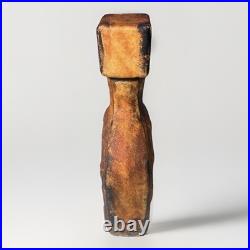 Leather Bound Vintage mid century modern Empoli Brutalist Bottle Made In Italy