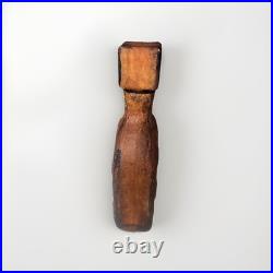 Leather Bound Vintage mid century modern Empoli Brutalist Bottle Made In Italy