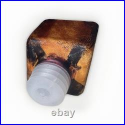 Leather Bound Vintage mid century modern Empoli Brutalist Bottle Made In Italy