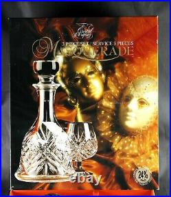 Lovely French Vintage Lead Crystal Spirit Decanter and 2 glasses boxed gift set