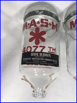 M. A. S. H. 4077th Gin Bourbon Decanter Glass IV Dispenser MASH man Cave Bar VTG