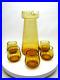 MCM-Amber-Glass-Carafe-Water-Pitcher-5-Glasses-Retro-Vintage-Pinched-Lip-Spout-01-ut