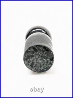 MCM Vintage Blenko Green Crackle Glass Decanter with Stopper