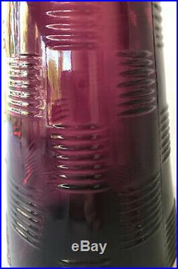MCM Vintage Decanter Genie Bottle Rossini Empoli Italy Purple Amethyst 26