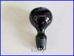 MCM Vintage KLUK KLUK Style Swedish Green Glass Decanter 13 TALL