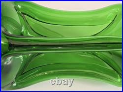 MCM Vintage KLUK KLUK Style Swedish Green Glass Decanter 13 TALL