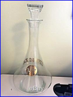 MINT- Vintage Jack Daniels Old No. 7 Glass Whiskey Decanter 12 w Topper