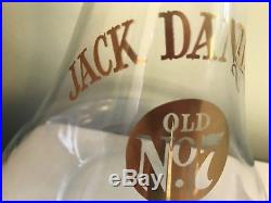 MINT- Vintage Jack Daniels Old No. 7 Glass Whiskey Decanter 12 w Topper