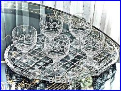 Magnificent Vintage Crystal Set Wine Decanter & Glasses Plus Tray C 1960's