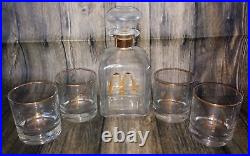 McDonalds Canada RARE VTG 1974 Executive Liquor Decanter & Glasses 5 Piece Set