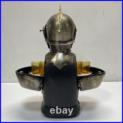 Medieval Knight Barware. 16in Tall Decanter & Glasses Vintage Barware Set