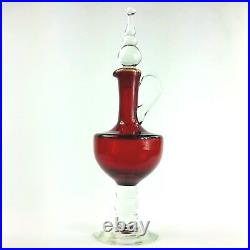 Mid Century Art Glass Barware Decanter Bottle with Stopper