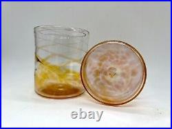 Mid Century Modern Vintage Glass Decanter Set With Tumblers Blown COLOR CHANGING