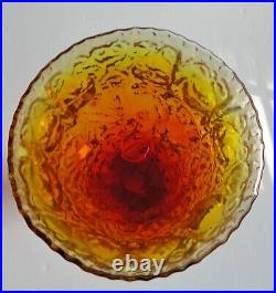 Midcentury Modern Blenko Amberina Glass Joel Myers 6924 Decanter Flame Stopper