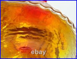 Midcentury Modern Blenko Amberina Glass Joel Myers 6924 Decanter Flame Stopper