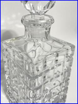 Mikasa Atrium Crystal Glass Whiskey Decanter & Stopper, Vintage Barware