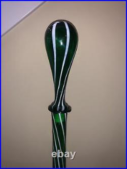 Monumental Vtg MCM Empoli Murano Glass Genie Bottle Decanter Stopper 25