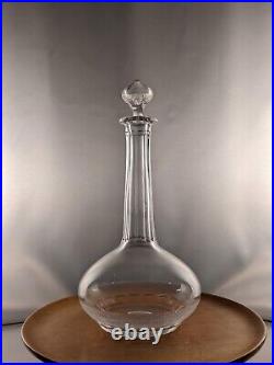 Moser Royal Decanter Vintage 1970s Clear Czech Glass 100% Lead Free