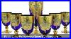 Murano-Glass-Decanter-Set-With-Six-Wine-Glasses-24k-Gold-Leaf-Blue-01-fwr