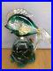 Murano-Venetian-Glass-GIROLAMO-LUXARDO-Wine-Fish-Decanter-Emerald-Green-VTG-1969-01-iy