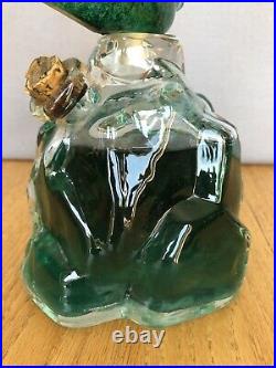 Murano Venetian Glass GIROLAMO LUXARDO Wine Fish Decanter Emerald Green VTG 1969