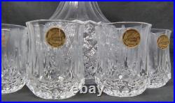 NOS Vintage Cristal d'Arques Decanter Set Six Shot Glasses Made in France