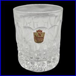 Nachtmann Bleikristal Crystal Set Whiskey Decanter 6 Tumblers Glass Vtg Barware