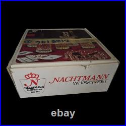 Nachtmann Bleikristal Crystal Set Whiskey Decanter 6 Tumblers Glass Vtg Barware