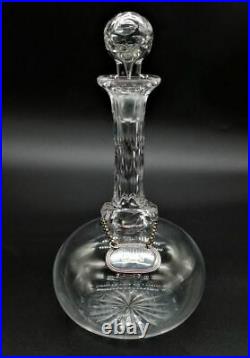 Ntique stand, 3 decanters in glass silverplate Victorian 19th century
