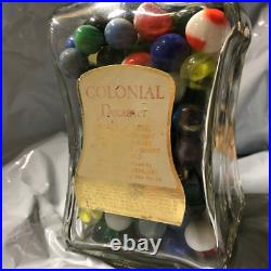 Old Fitzgerald Colonial Decanter Full of Vintage/Antique Marbles Shooter for top