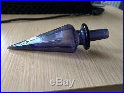 Original Purple Genie Bottle Rare Vintage Rossini Empoli Glass Decanter MCM 60s