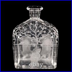 Orrefors Edward Hald Cut Crystal Glass Decanter Bottle Susanna & Elders Vintage