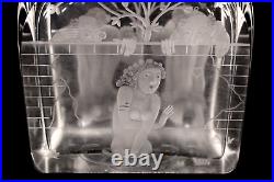 Orrefors Edward Hald Cut Crystal Glass Decanter Bottle Susanna & Elders Vintage