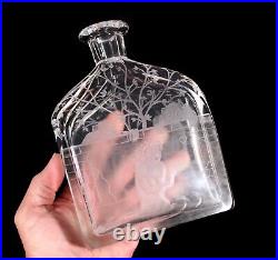 Orrefors Edward Hald Cut Crystal Glass Decanter Bottle Susanna & Elders Vintage