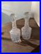 PAIR-Vintage-Decanter-Pressedl-Glass-Pressed-w-Stoppers-15-Tall-01-pw