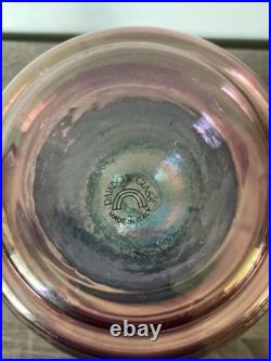 Pair of MCM Vintage Rainbow Glass Decanters with Original Stickers