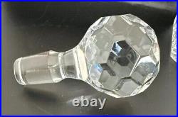 Portugal Full Lead Crystal Hand Cut Whiskey Decanter, Vintage New W Tag