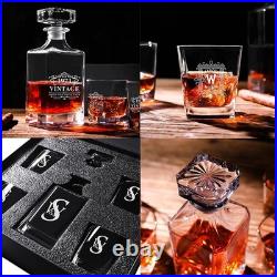 Quality Engraved Crystal Whiskey Decanter Whiskey Glasses Birthday Whiskey Gift