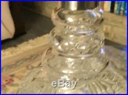 Quality Sterling Silver Collar Cut Glass Vintage Decanter Israel Freeman C1976