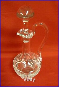 RARE Exquisite BACCARAT France MASSENA Crystal HANDLED DECANTER & STOPPER