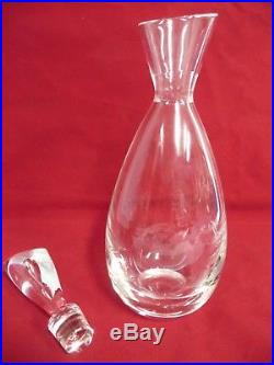 RARE VINTAGE STEUBEN TEARDROP DECANTER withABSTRACT STOPPER