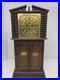 RARE-Vintage-1940s-Norleans-JAPAN-Wood-Clock-Tower-Decanter-Cabinet-01-ti