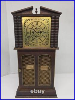 RARE Vintage 1940s Norleans JAPAN Wood Clock Tower Decanter Cabinet