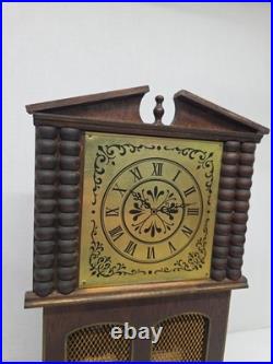 RARE Vintage 1940s Norleans JAPAN Wood Clock Tower Decanter Cabinet