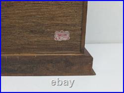 RARE Vintage 1940s Norleans JAPAN Wood Clock Tower Decanter Cabinet