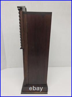 RARE Vintage 1940s Norleans JAPAN Wood Clock Tower Decanter Cabinet